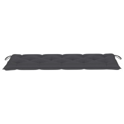 Banc de jardin empilable et coussin 159 cm Bois de teck massif 