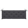 Banc de jardin empilable et coussin 159 cm Bois de teck massif 
