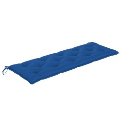 Banc de jardin empilable et coussin 159 cm Bois de teck massif 