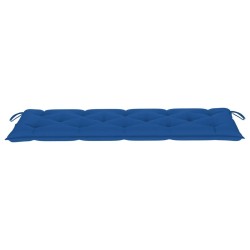 Banc de jardin empilable et coussin 159 cm Bois de teck massif 