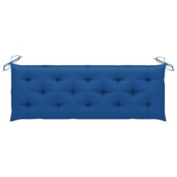 Banc de jardin empilable et coussin 159 cm Bois de teck massif 