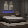 Cadre de lit avec LED sans matelas cappuccino 180x200 cm 