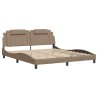 Cadre de lit avec LED sans matelas cappuccino 180x200 cm 