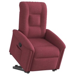 Fauteuil inclinable rouge bordeaux tissu 