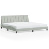 Cadre de lit sans matelas gris clair 200x200 cm velours 