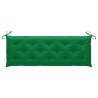 Banc de jardin empilable et coussin 159 cm Bois de teck massif 