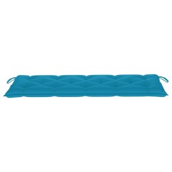 Banc de jardin empilable et coussin 159 cm Bois de teck massif 