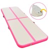 Tapis gonflable de gymnastique avec pompe 700x100x10cm PVC Rose 