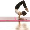 Tapis gonflable de gymnastique avec pompe 700x100x10cm PVC Rose 
