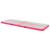 Tapis gonflable de gymnastique avec pompe 700x100x10cm PVC Rose 