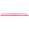Tapis gonflable de gymnastique avec pompe 700x100x10cm PVC Rose 