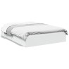 Cadre de lit avec tiroirs sans matelas blanc 140x190 cm 