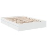 Cadre de lit avec tiroirs sans matelas blanc 140x190 cm 
