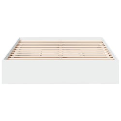 Cadre de lit avec tiroirs sans matelas blanc 140x190 cm 