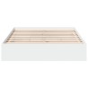 Cadre de lit avec tiroirs sans matelas blanc 140x190 cm 