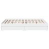 Cadre de lit avec tiroirs sans matelas blanc 140x190 cm 