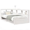 Lit bibliothèque sans matelas blanc 90x200cm bois de pin massif 