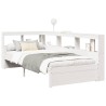 Lit bibliothèque sans matelas blanc 90x200cm bois de pin massif 