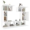 Ensemble de meubles TV 6 pcs Blanc Bois d'ingénierie 