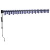 Auvent rétractable automatique bleu et blanc 3,5x2,5 m 