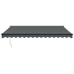 Auvent rétractable anthracite 4x3 m tissu et aluminium 