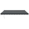 Auvent rétractable anthracite 4x3 m tissu et aluminium 