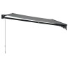 Auvent rétractable anthracite 4x3 m tissu et aluminium 