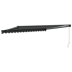 Auvent rétractable anthracite 4x3 m tissu et aluminium 