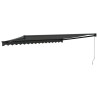 Auvent rétractable anthracite 4x3 m tissu et aluminium 
