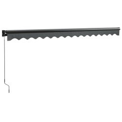 Auvent rétractable anthracite 4x3 m tissu et aluminium 