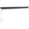 Auvent rétractable anthracite 4x3 m tissu et aluminium 