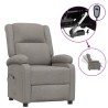 Fauteuil inclinable électrique Taupe Tissu 