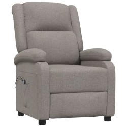 Fauteuil inclinable électrique Taupe Tissu 