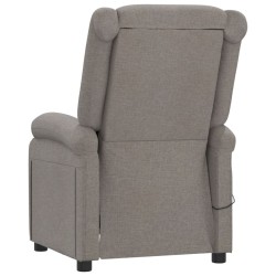 Fauteuil inclinable électrique Taupe Tissu 