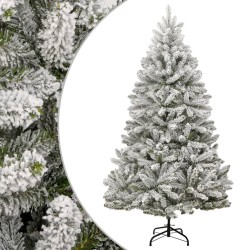 Sapin de Noël artificiel à charnières avec neige floquée 270 cm 