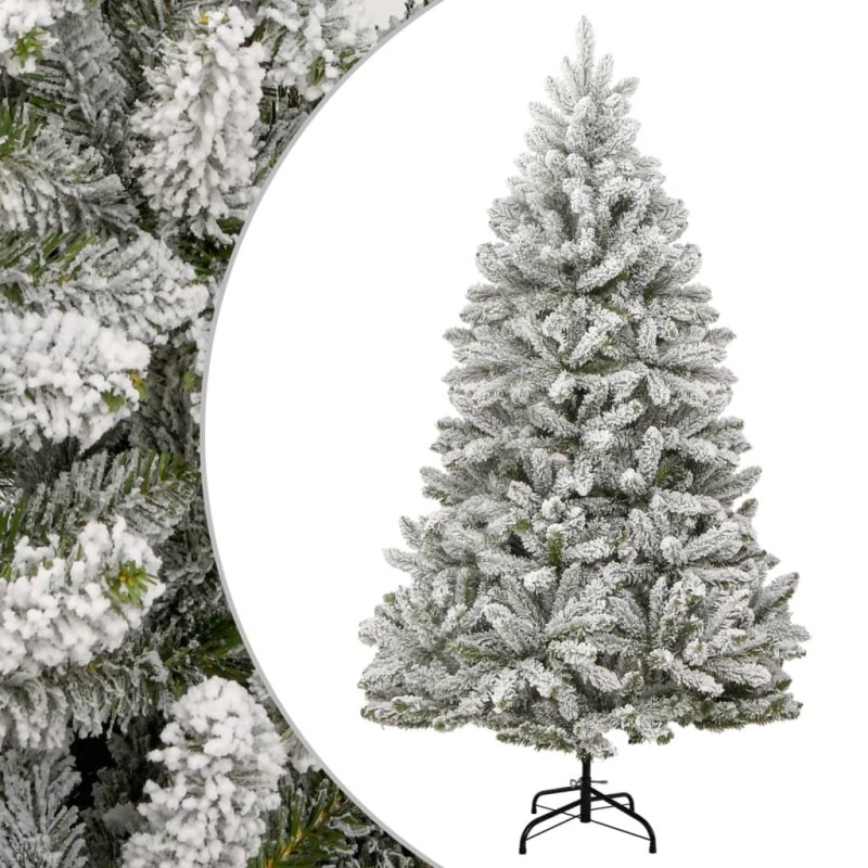 Sapin de Noël artificiel à charnières avec neige floquée 270 cm 