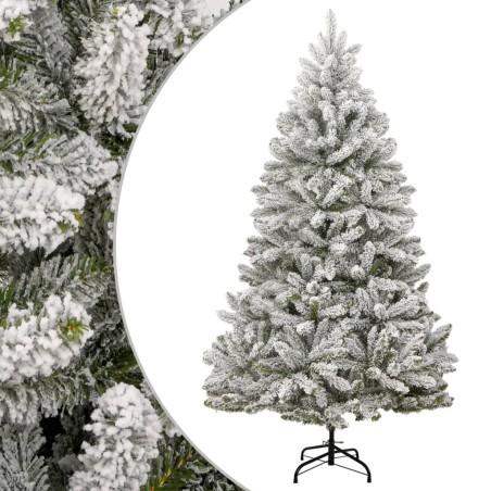 Sapin de Noël artificiel à charnières avec neige floquée 270 cm 