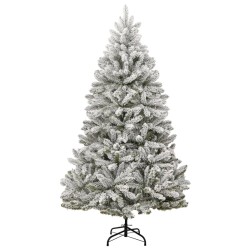 Sapin de Noël artificiel à charnières avec neige floquée 270 cm 