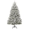 Sapin de Noël artificiel à charnières avec neige floquée 270 cm 