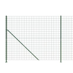 Clôture en treillis métallique avec bride vert 2,2x25 m 