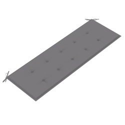 Banc de jardin empilable et coussin 159 cm Bois de teck massif 
