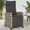 Chaises inclinables de jardin lot de 2 et repose-pied rotin 