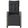 Chaises inclinables de jardin lot de 2 et repose-pied rotin 