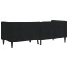 Canapé Chesterfield avec traversins 3 places noir velours 