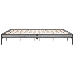 Cadre de lit sans matelas sonoma gris 200x200 cm 
