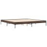 Cadre de lit sans matelas chêne marron 200x200 cm 