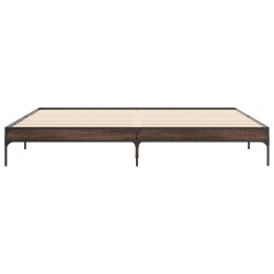 Cadre de lit sans matelas chêne marron 200x200 cm 