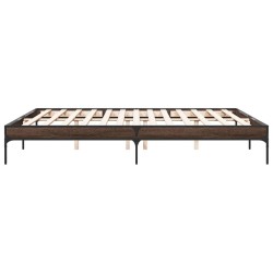 Cadre de lit sans matelas chêne marron 200x200 cm 