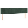Tête de lit à LED Vert foncé 203x16x78/88 cm Velours 
