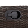 Ensemble à manger de jardin 3 pcs et coussins marron poly rotin 